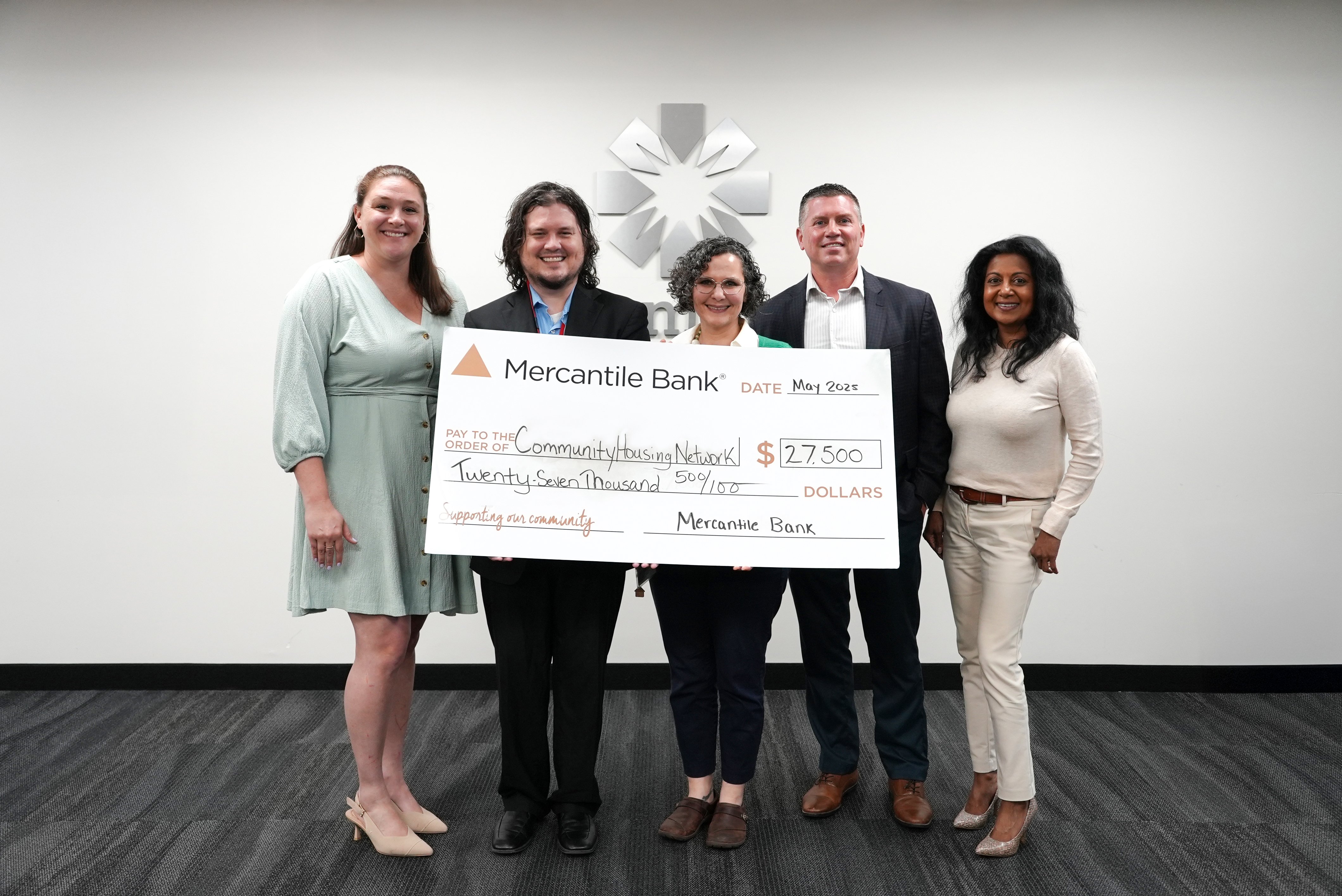 Community Housing Network & Mercantile Bank Check Presentation