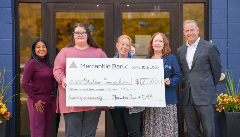 Blue Water Community Action Agency & Mercantile Bank Check