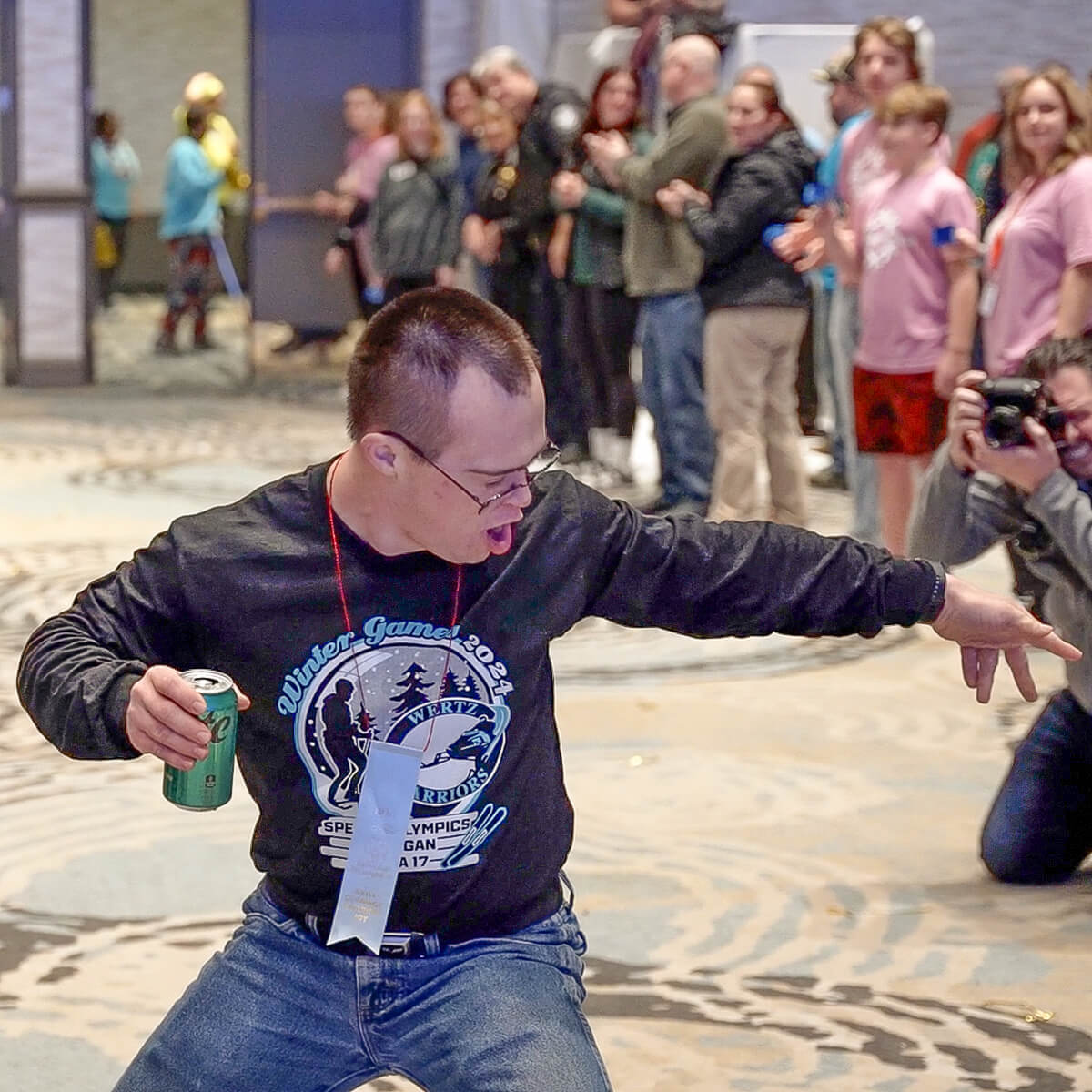 Special Olympics of MI Winning Team Member Dancing