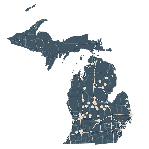 Mercantile Bank Locations Map - 500x500